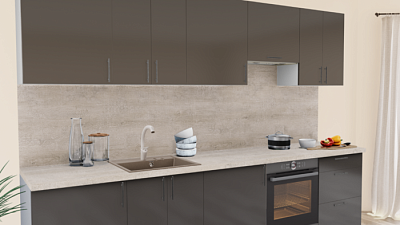 Кухня на заказ Пастель шоколад 1217